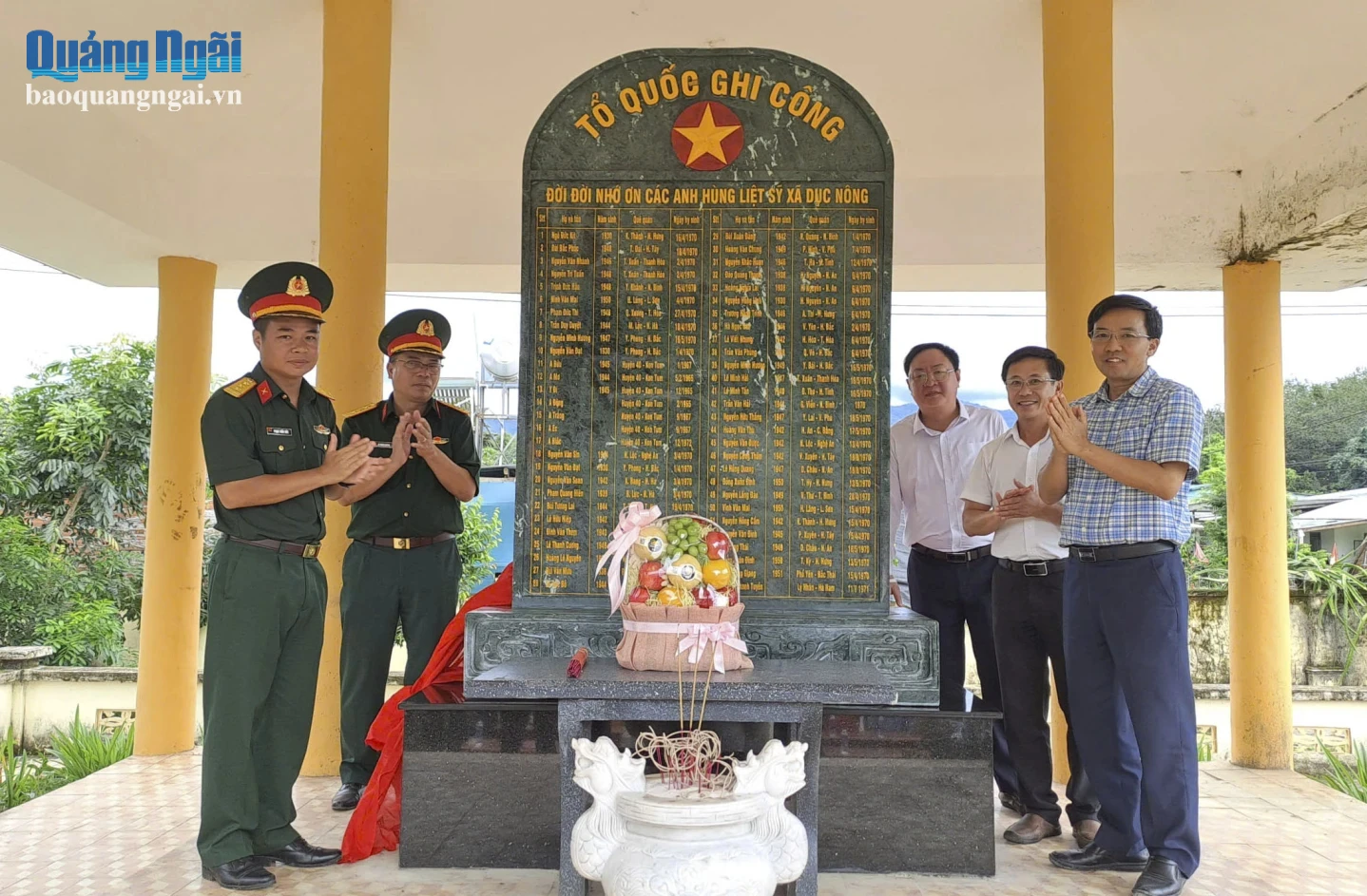 Khánh thành công trình sửa chữa, nâng cấp nhà bia ghi danh liệt sĩ trên địa bàn xã Dục Nông.