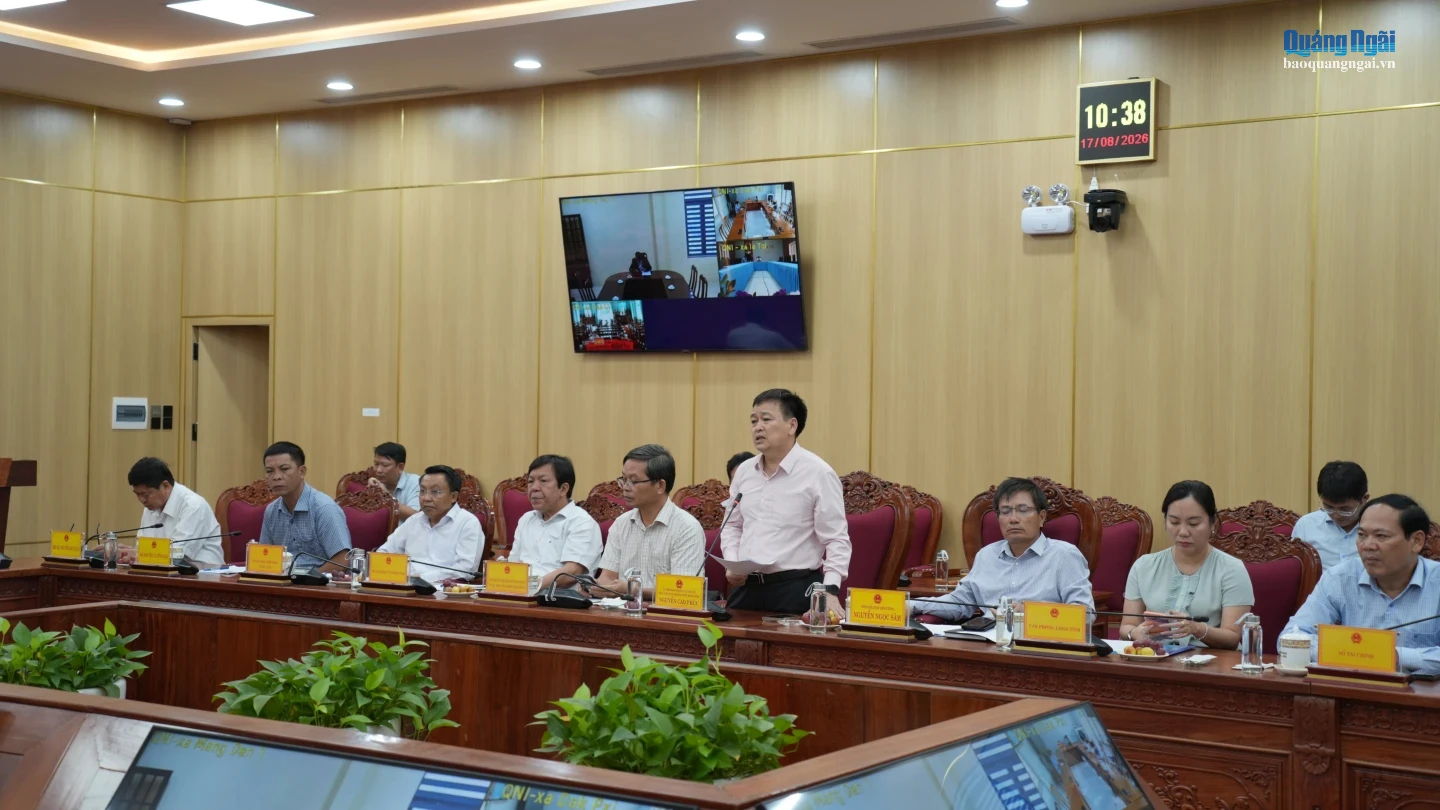 Phó Chủ tịch Thường trực HĐND tỉnh Nguyễn Cao Phúc phát biểu tại hội nghị.