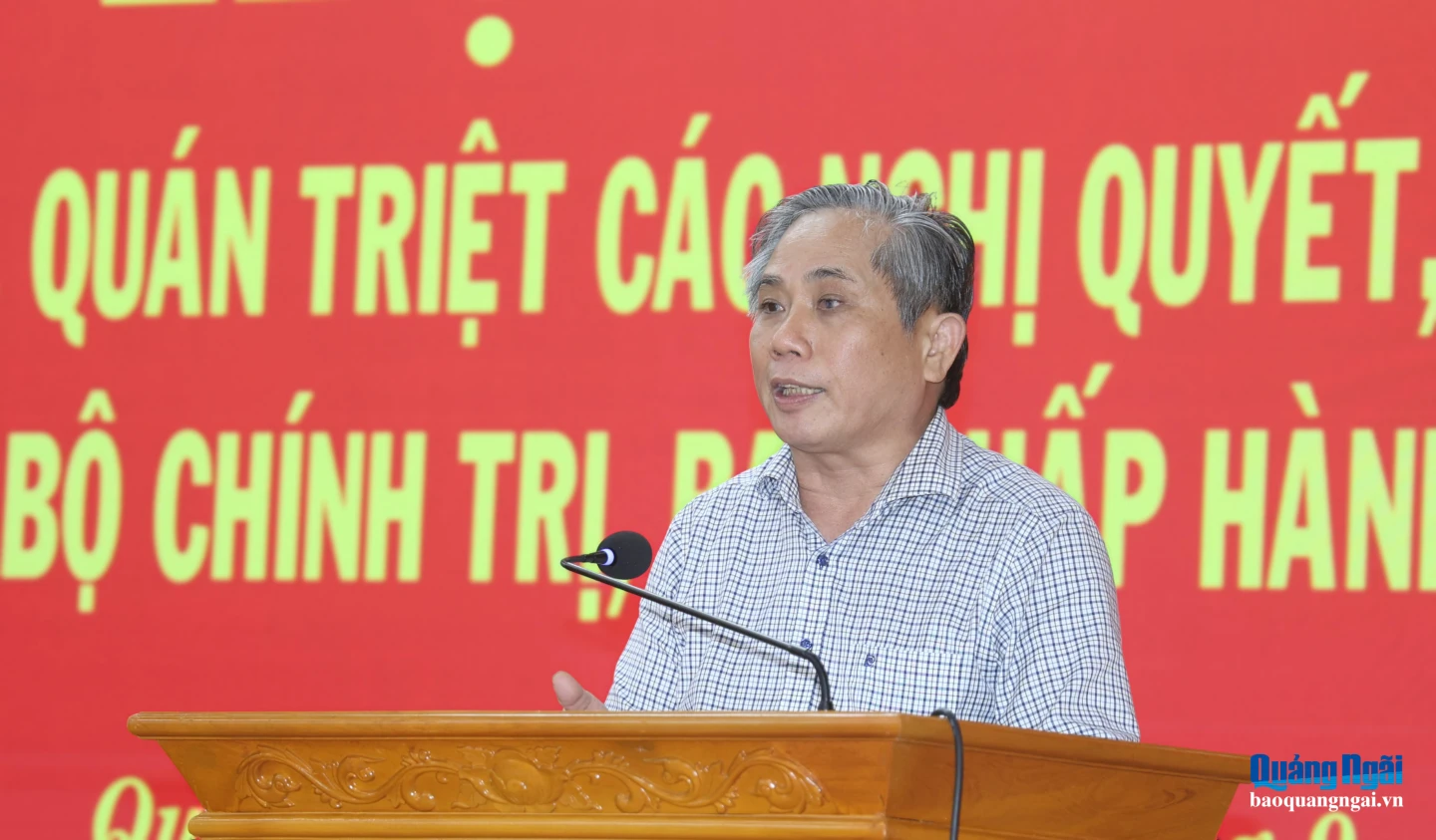 Ủy viên Ban Thường vụ, Trưởng Ban Tổ chức Tỉnh ủy Lữ Ngọc Bình quán triệt Kế hoạch số 06 ngày 28/7/2026 của Bộ Chính trị .
