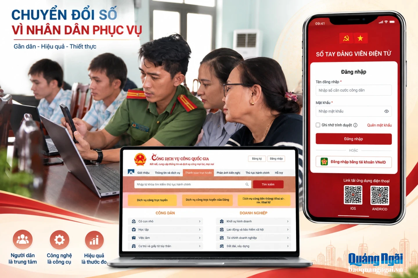 Cán bộ, đảng viên được hướng dẫn sử dụng Sổ tay đảng viên điện tử và dịch vụ công trực tuyến, giúp nâng cao kỹ năng số để hỗ trợ người dân.
