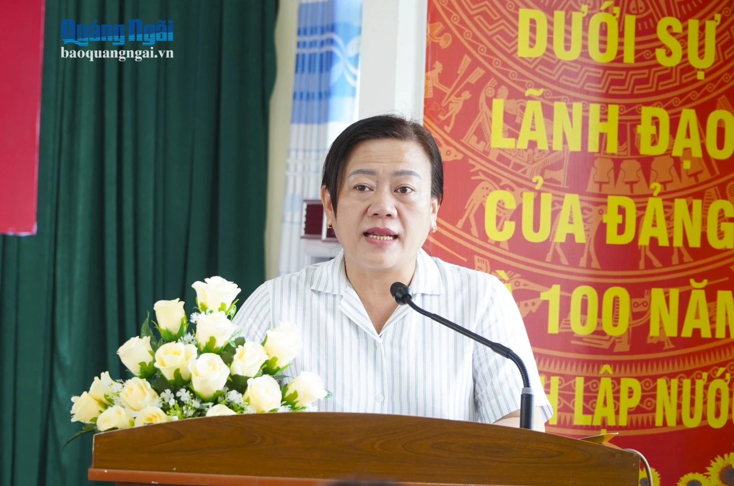 Ủy viên Ban Thường vụ Tỉnh ủy, Phó Chủ tịch Thường trực Ủy ban MTTQ Việt Nam tỉnh Y Thị Bích Thọ kết luận tại diễn đàn.