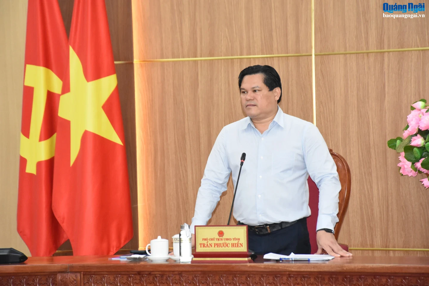Phó Chủ tịch UBND tỉnh Trần Phước Hiền kết luận cuộc họp.