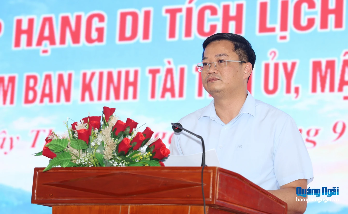 Phó Bí thư Tỉnh ủy, Chủ tịch UBND tỉnh Nguyễn Đức Tâm phát biểu tại buỗi lễ.