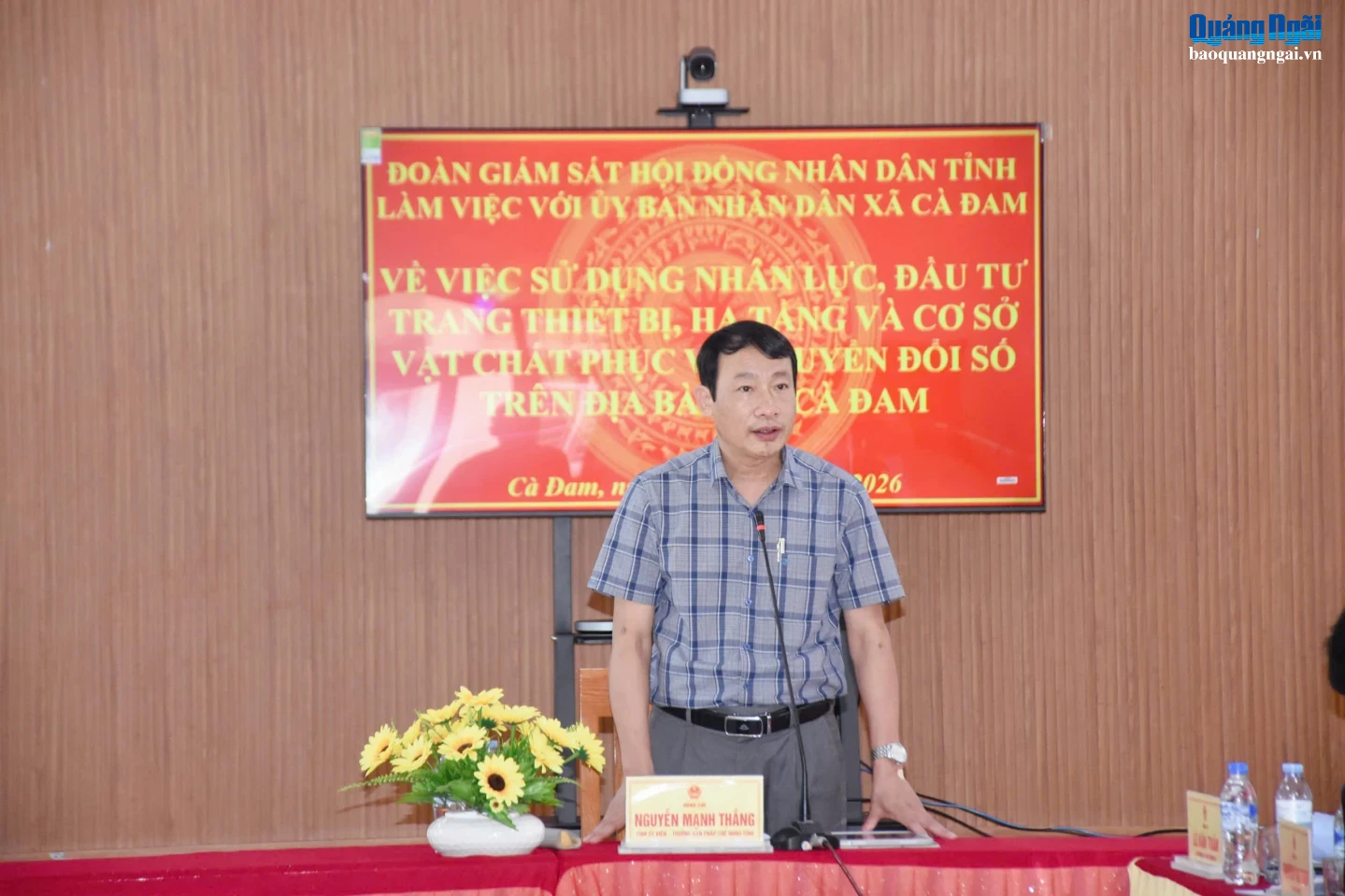 Ông Nguyễn Mạnh Thắng - Trưởng ban Pháp chế HĐND tỉnh, kết luận buổi làm việc.