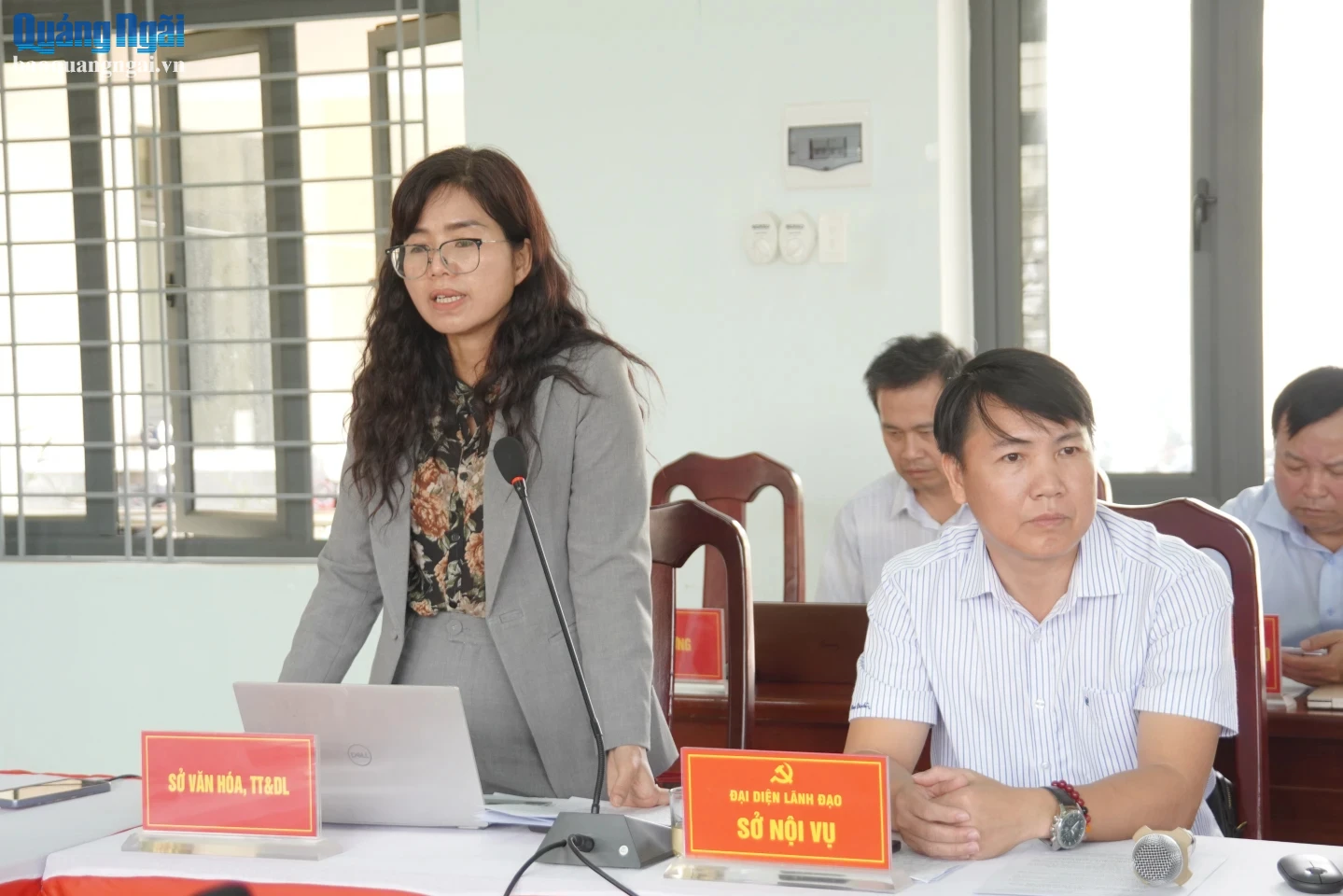 Lãnh đạo Sở VH,TT&DL phát biểu ý kiến tại buổi làm việc.
