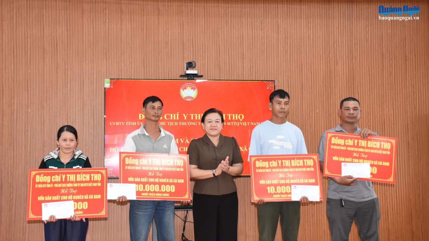 Hỗ trợ sinh kế cho người dân xã Cà Đam