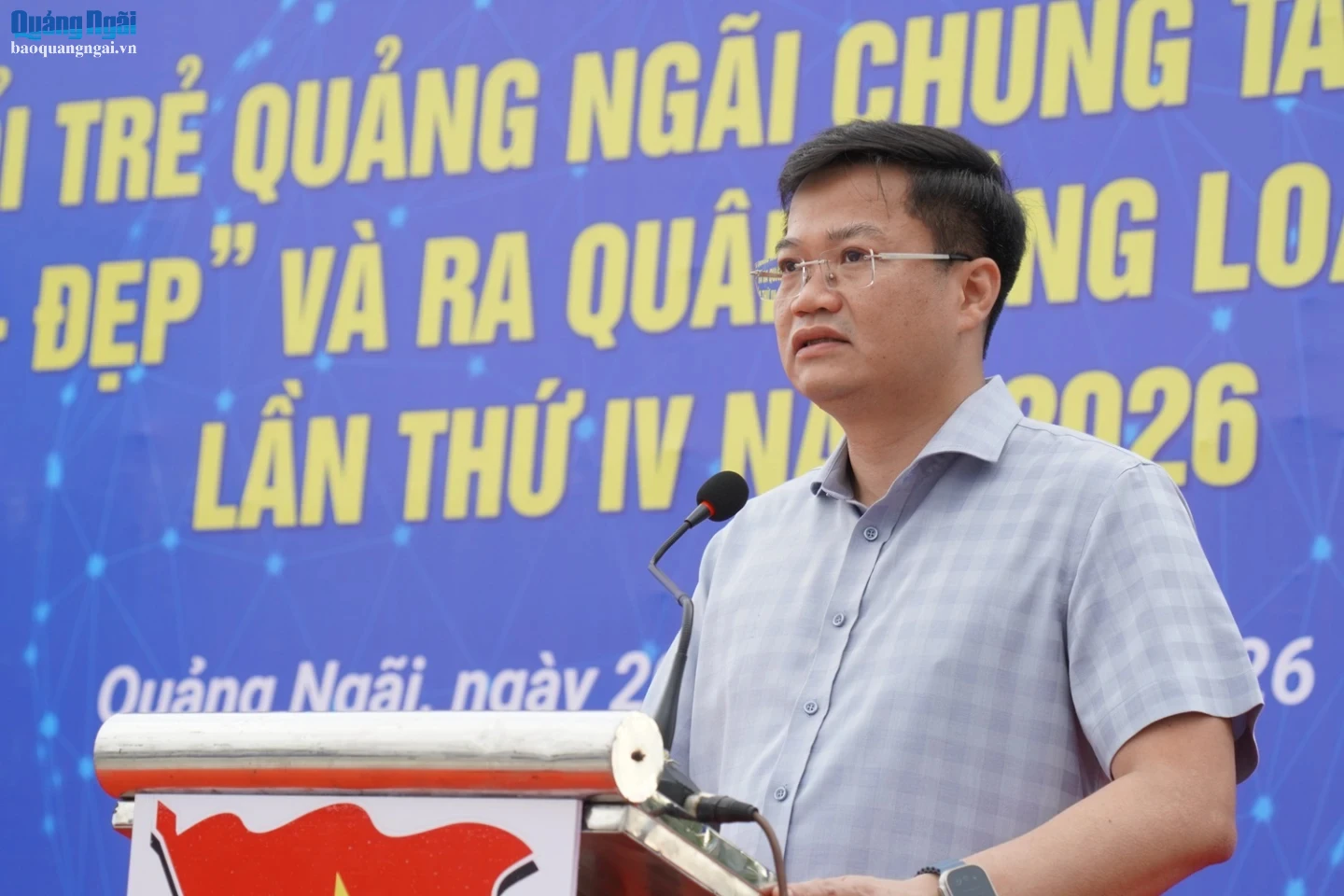 Phó Bí thư Tỉnh ủy, Chủ tịch UBND tỉnh Nguyễn Đức Tâm phát biểu tại lễ phát động.