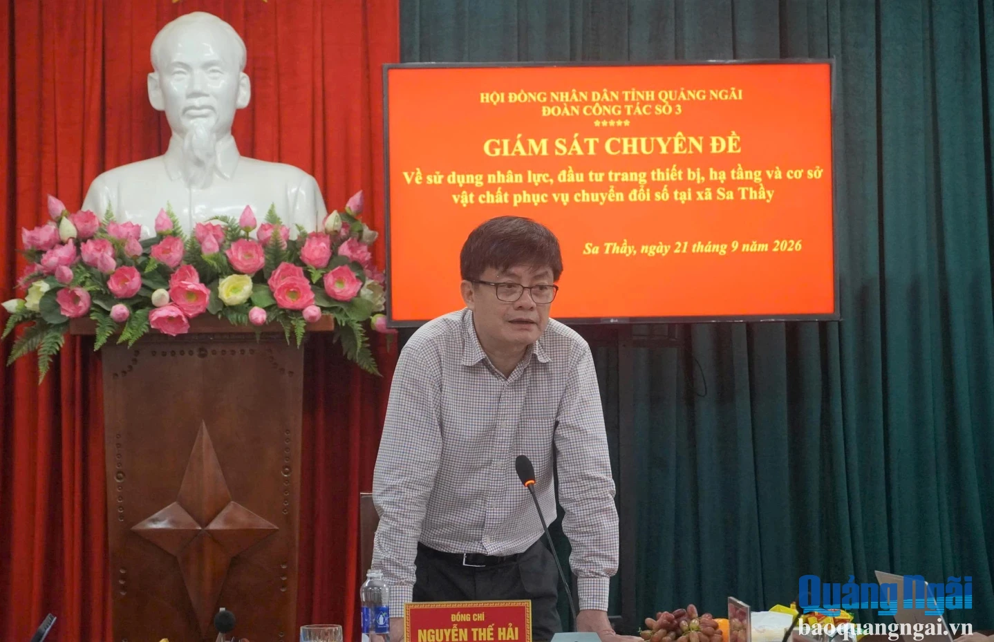 Ủy viên Ban Thường vụ Tỉnh ủy, Phó Chủ tịch HĐND tỉnh Nguyễn Thế Hải kết luận buổi giám sát.