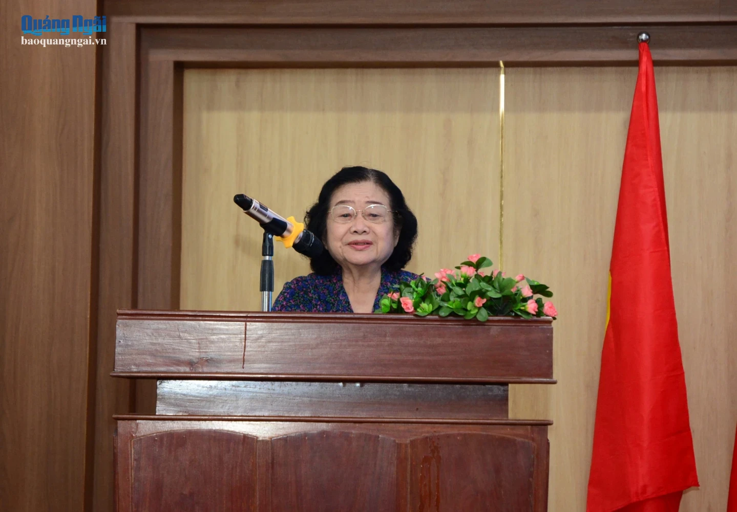 Nguyên Phó Chủ tịch nước Trương Mỹ Hoa phát biểu tại chương trình.