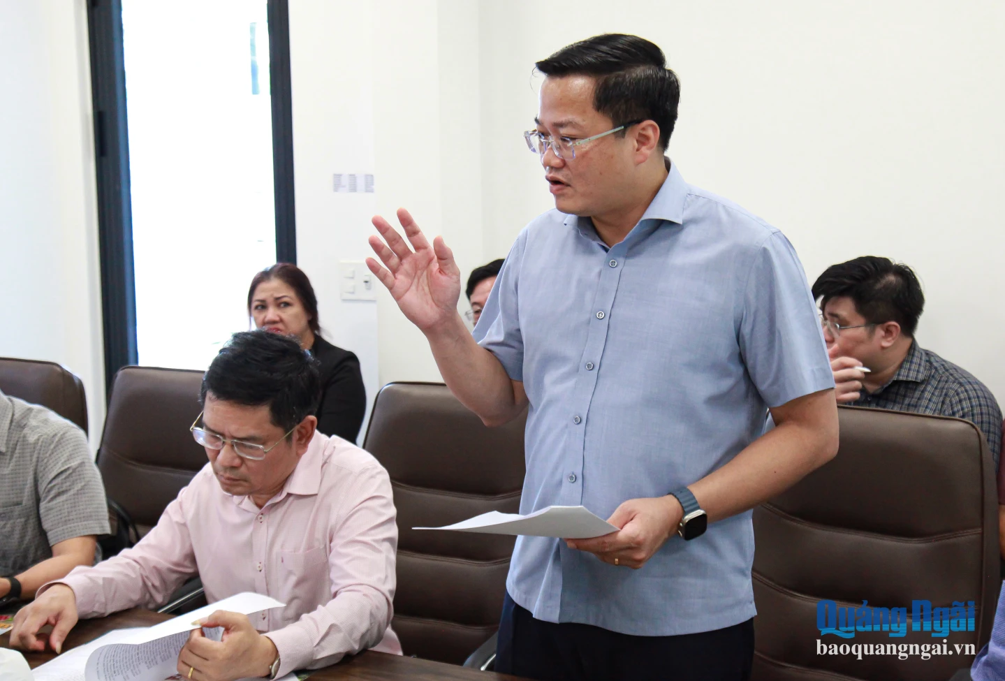 Phó Bí thư Tỉnh ủy, Chủ tịch UBND tỉnh Nguyễn Đức Tâm phát biểu chỉ đạo tại buổi làm việc.