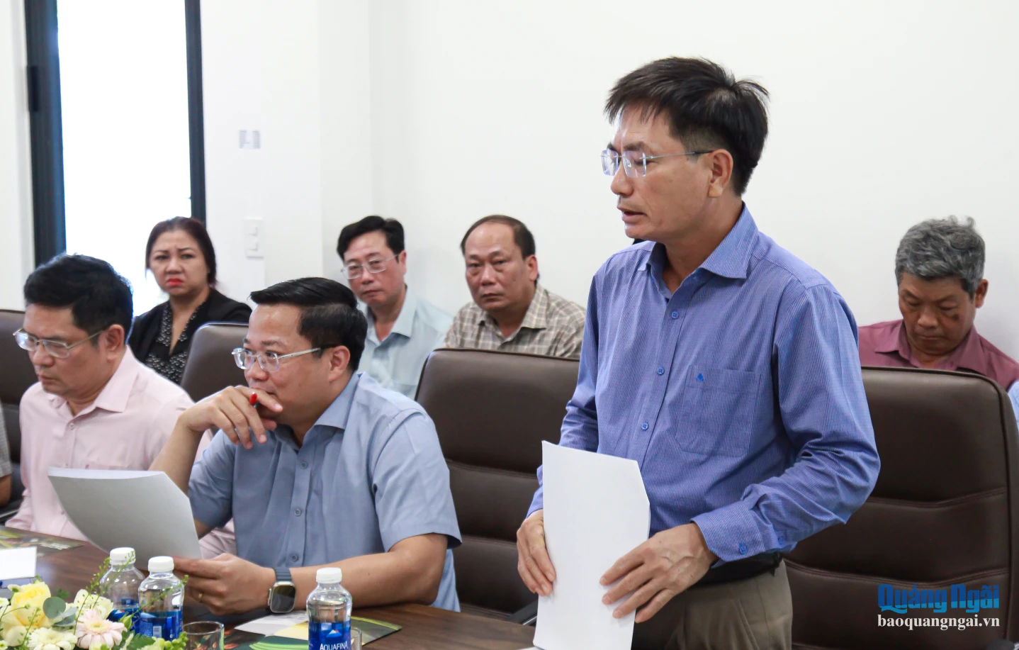 Phó Chủ tịch UBND tỉnh Nguyễn Ngọc Sâm phát biểu tại buổi làm việc.