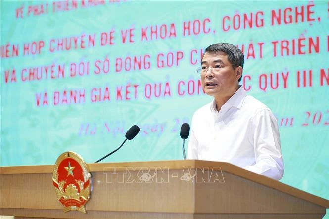 Thủ tướng Chính phủ Lê Minh Hưng phát biểu tại phiên họp. Ảnh: TTXVN