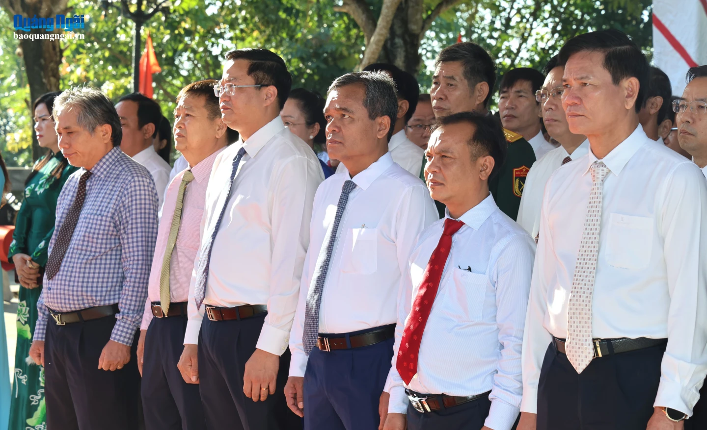 Ủy viên Trung ương Đảng, Bí thư Tỉnh ủy Hồ Văn Niên và lãnh đạo tỉnh tham dự buổi lễ.