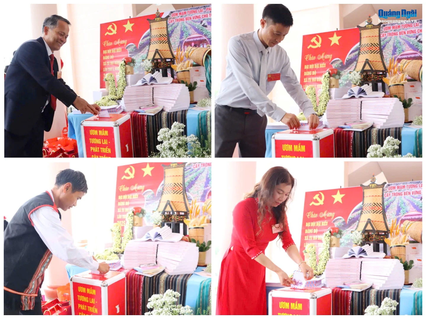 Tại Đại hội đại biểu Đảng bộ xã Tu Mơ Rông nhiệm kỳ 2025 - 2030, nhiều cá nhân ủng hộ kinh phí giúp người dân phát triển kinh tế.