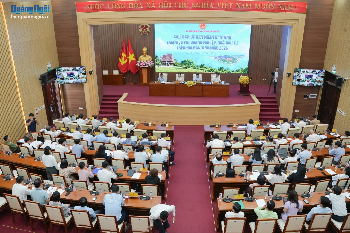 Quang cảnh buổi làm việc. ẢNH: TH.HẬU