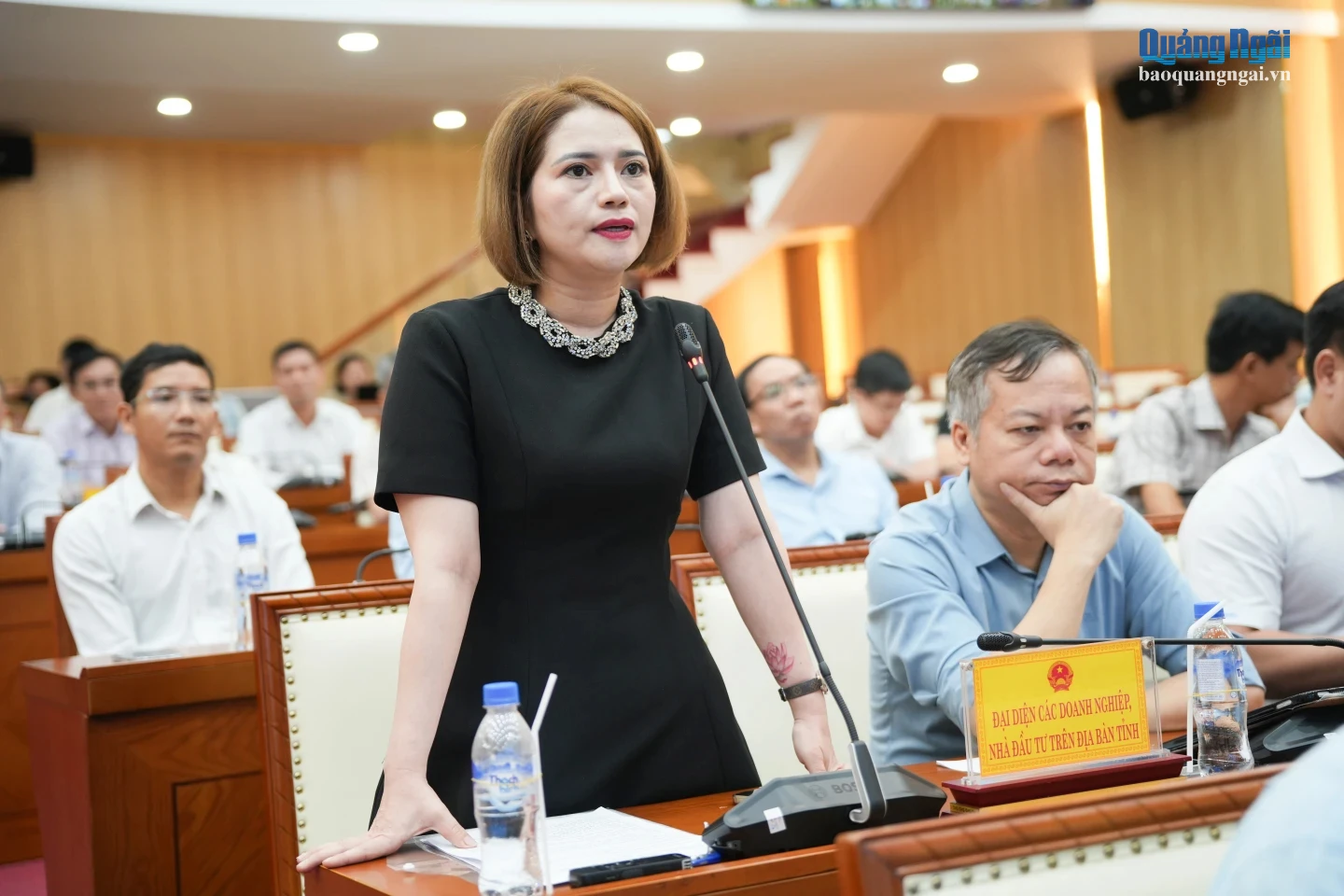Lãnh đạo Công ty TNHH Một thành viên Bảo Trang kiến nghị tại buổi làm việc. ẢNH: TH.HẬU