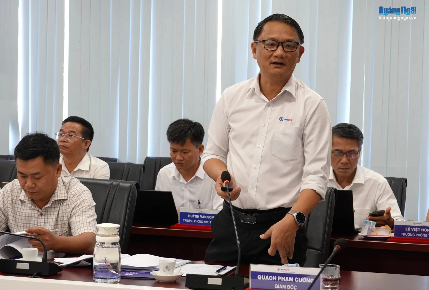 Ông Quách Phạm Cường - Giám đốc Công ty Điện lực Quảng Ngãi đóng góp ý kiến vào dự thảo Luật sửa đổi, bổ sung một số điều của Luật Điện lực.