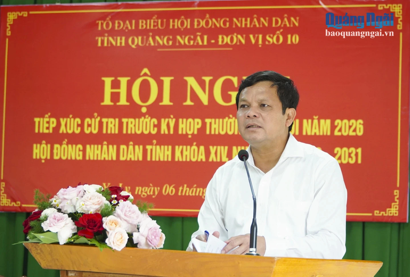 Phó Bí thư Tỉnh ủy, Chủ tịch HĐND tỉnh Nguyễn Đức Tuy phát biểu tại hội nghị.