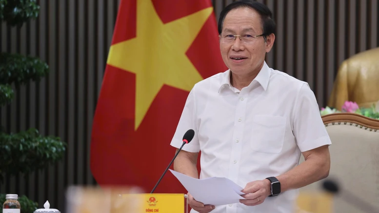 Phó Thủ tướng Chính phủ Lê Tiến Châu phát biểu tại cuộc họp. Ảnh: Chinhphu.vn
