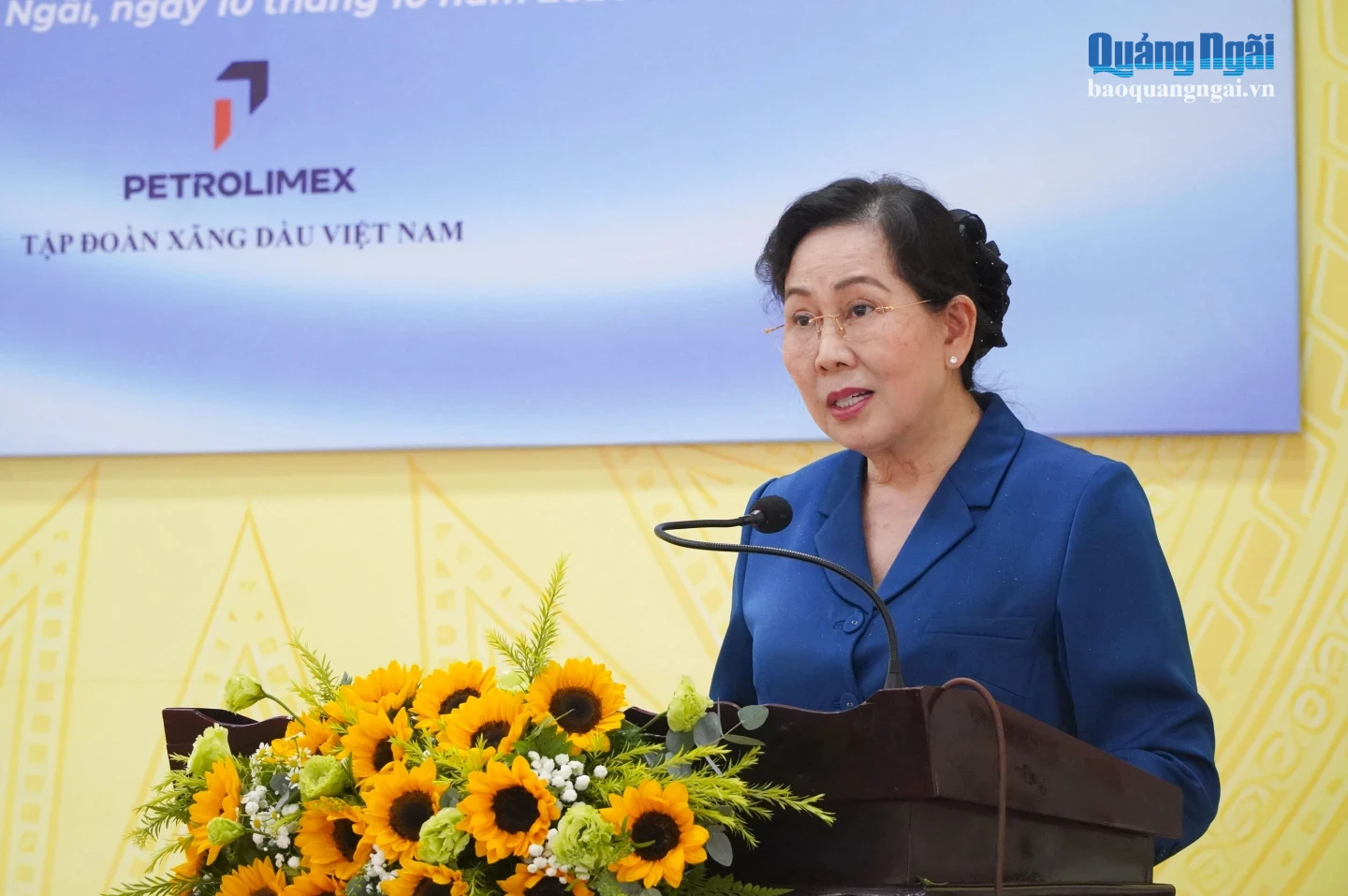 Ủy viên Trung ương Đảng, Phó Chủ tịch Ủy ban Trung ương MTTQ Việt Nam, Chủ tịch Hội LHPN Việt Nam Lê Thị Thủy phát biểu tại chương trình.