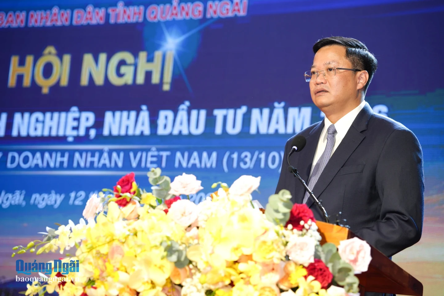 Phó Bí thư Tỉnh ủy, Chủ tịch UBND tỉnh Nguyễn Đức Tâm phát biểu chào mừng hội nghị.