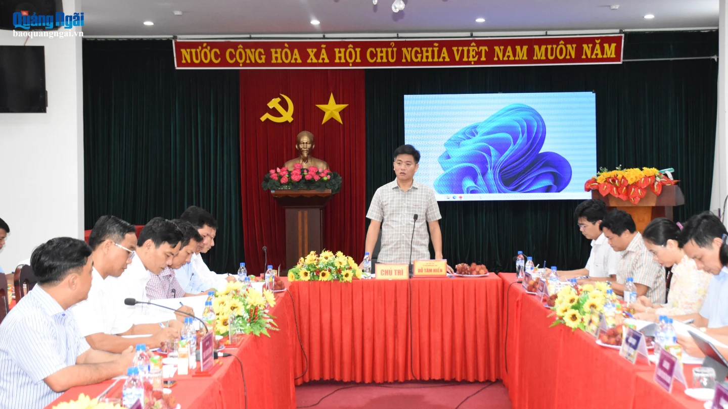 Phó Chủ tịch UBND tỉnh Đỗ Tâm Hiển chủ trì buổi làm việc.