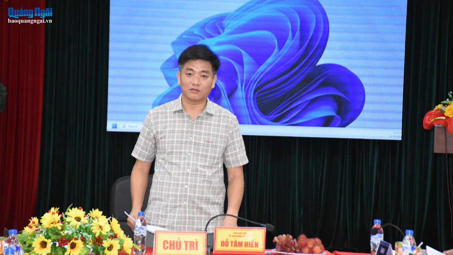 Phó Chủ tịch UBND tỉnh Đỗ Tâm Hiển kết luận buổi làm việc.