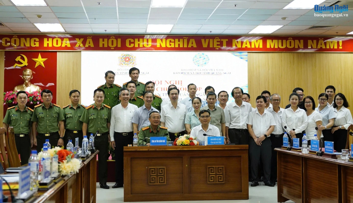 Lãnh đạo Công an tỉnh và Bảo hiểm xã hội tỉnh ký kết quy chế phối hợp giai đoạn 2026 – 2030 .
