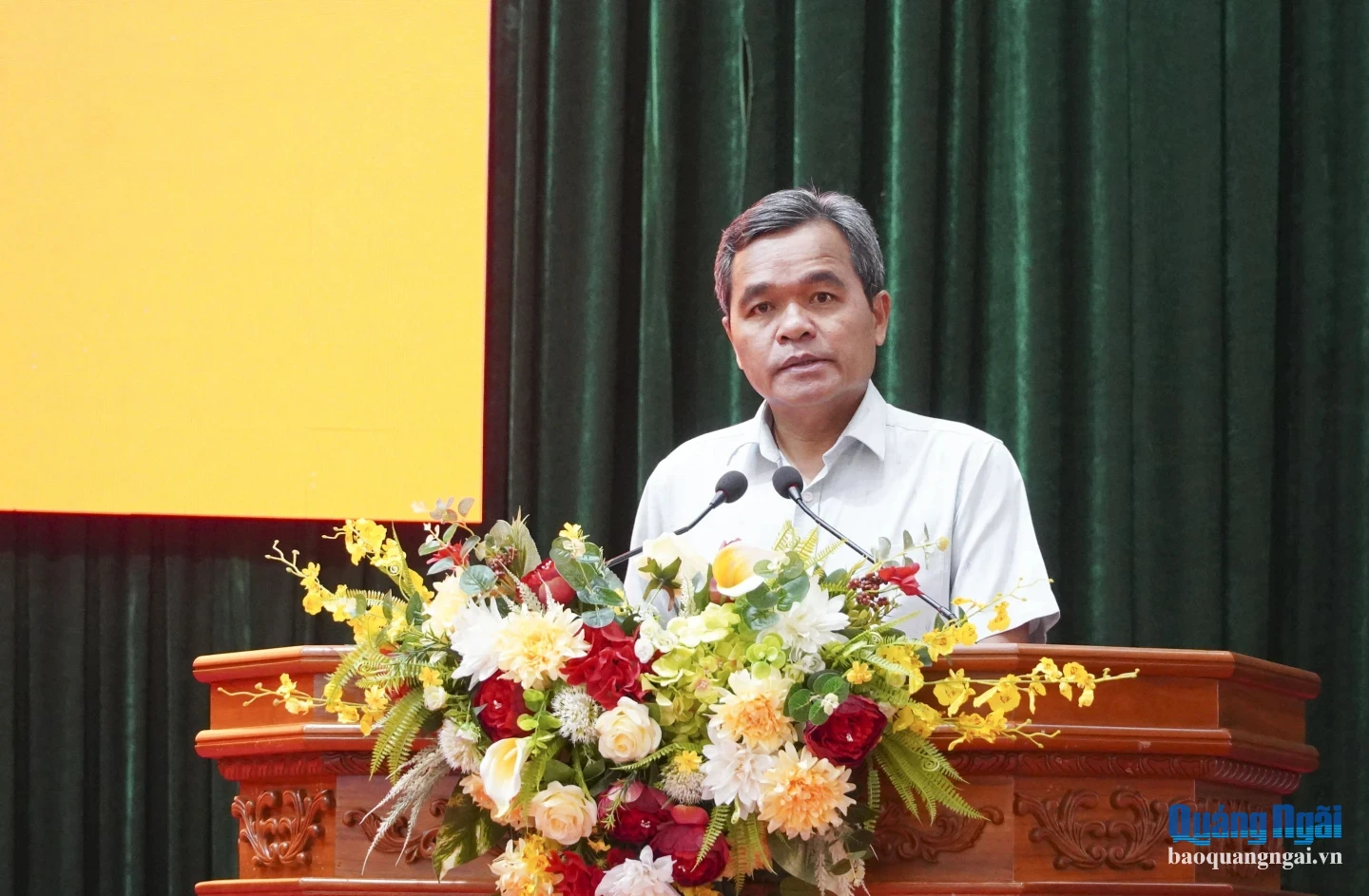 Ủy viên Trung ương Đảng, Bí thư Tỉnh ủy Hồ Văn Niên phát biểu chỉ đạo tại hội nghị.
