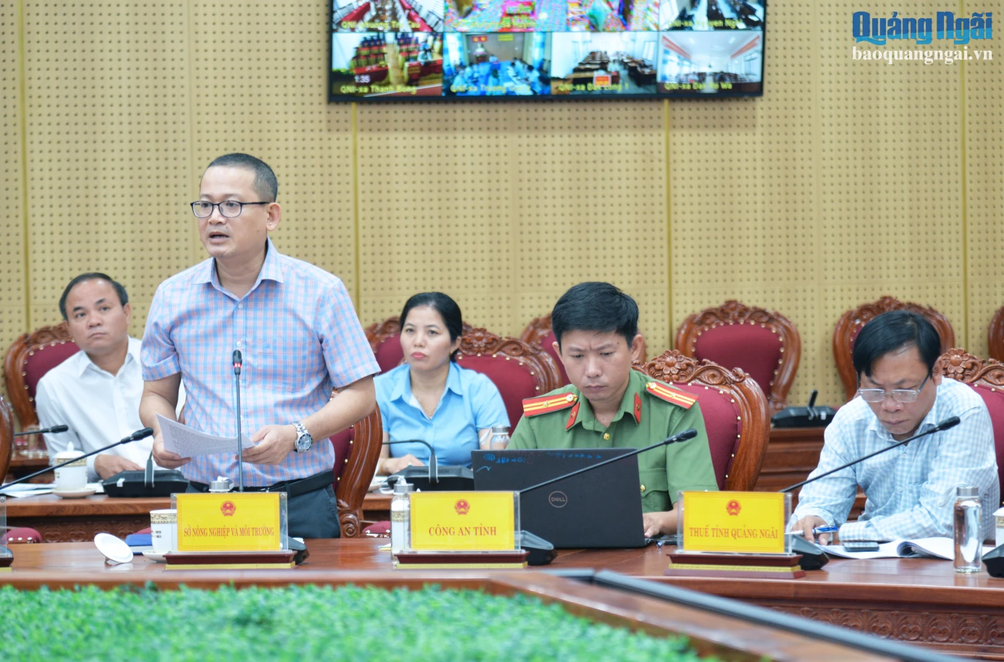 Ông Nguyễn Đức Bình - Phó Giám đốc Sở Nông nghiệp và Môi trường phát biểu tại buổi làm việc.