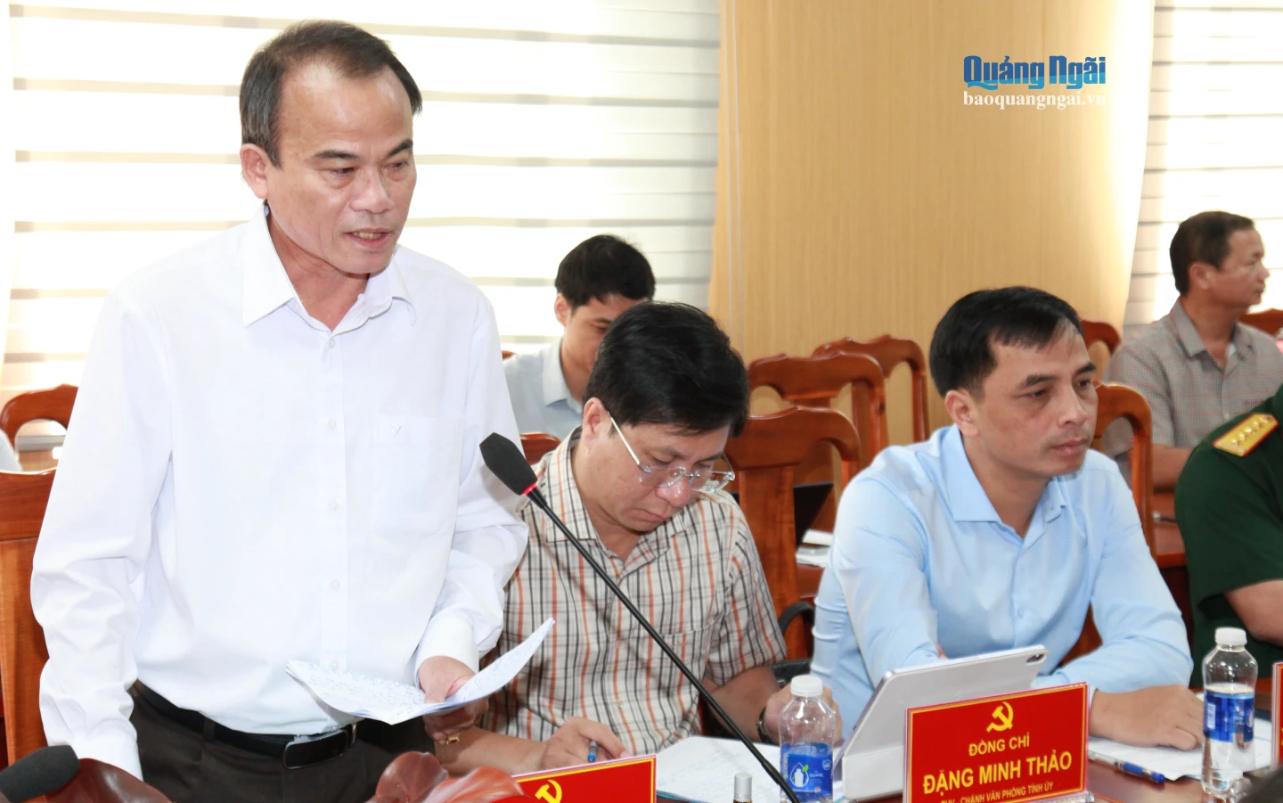 Lãnh đạo Sở GD&ĐT nêu ý kiến tại buổi làm việc.