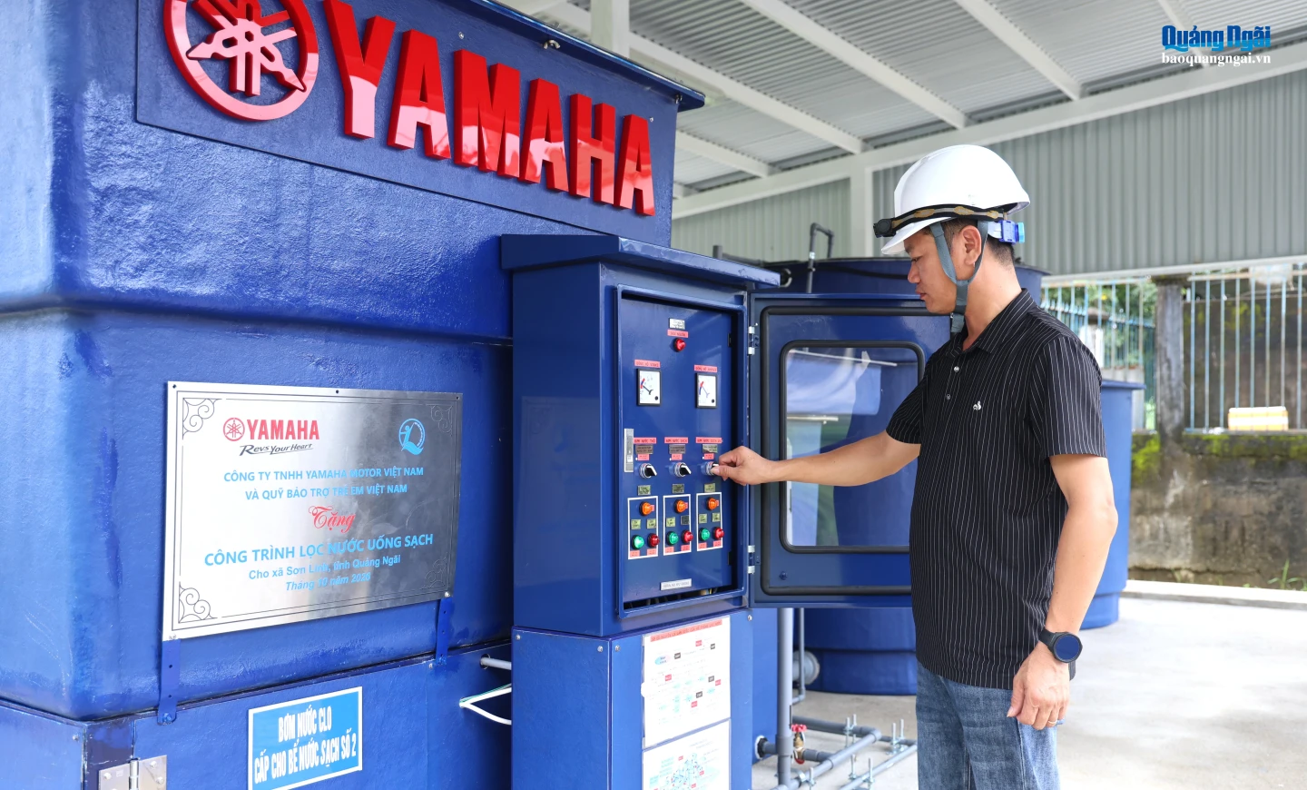 Hệ thống có công suất 8.000 lít/ngày đêm, đáp ứng nhu cầu nước uống cho khoảng 2.000 người.