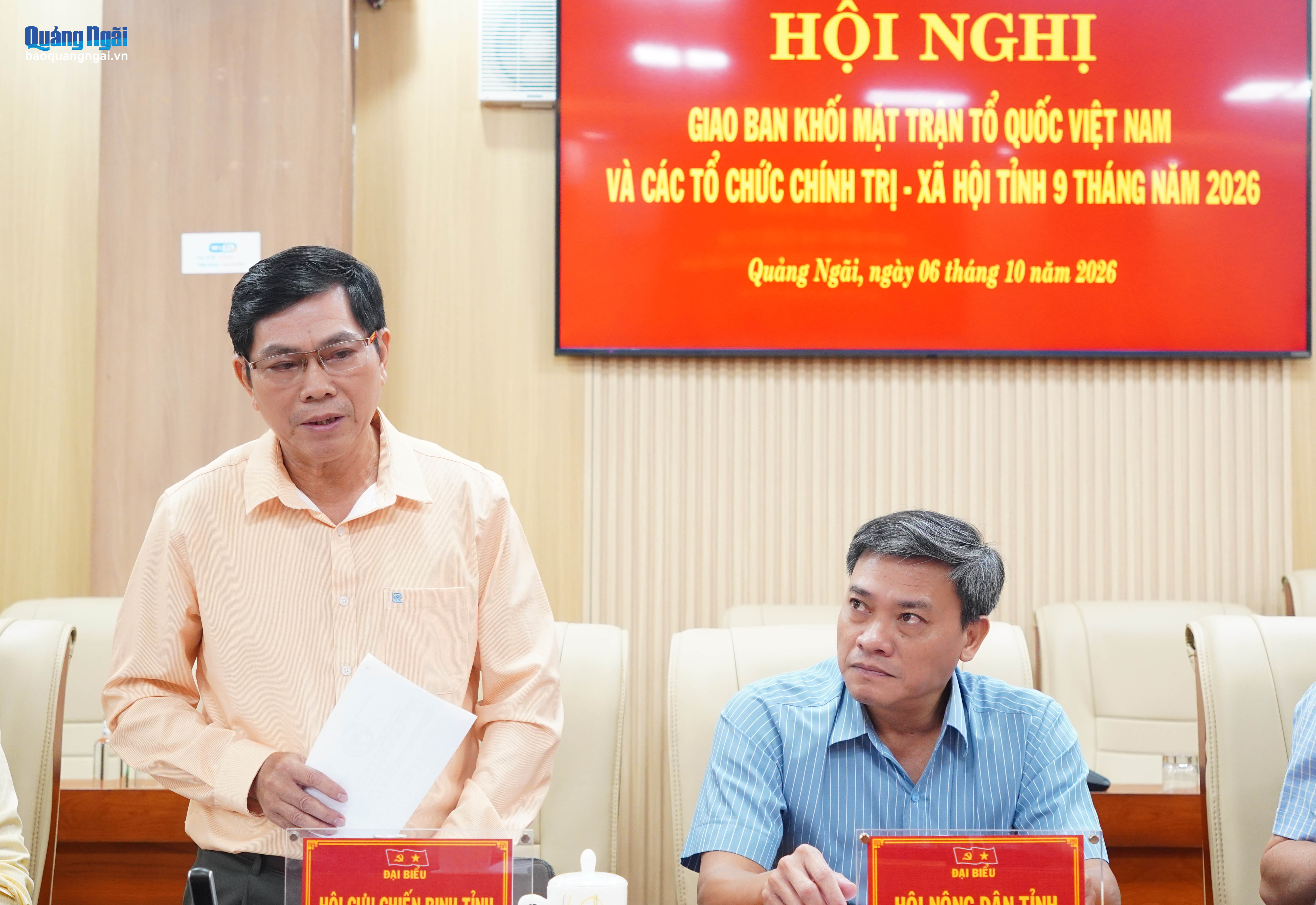 Đại diện Hội Cựu chiến binh tỉnh phát biểu tại hội nghị.