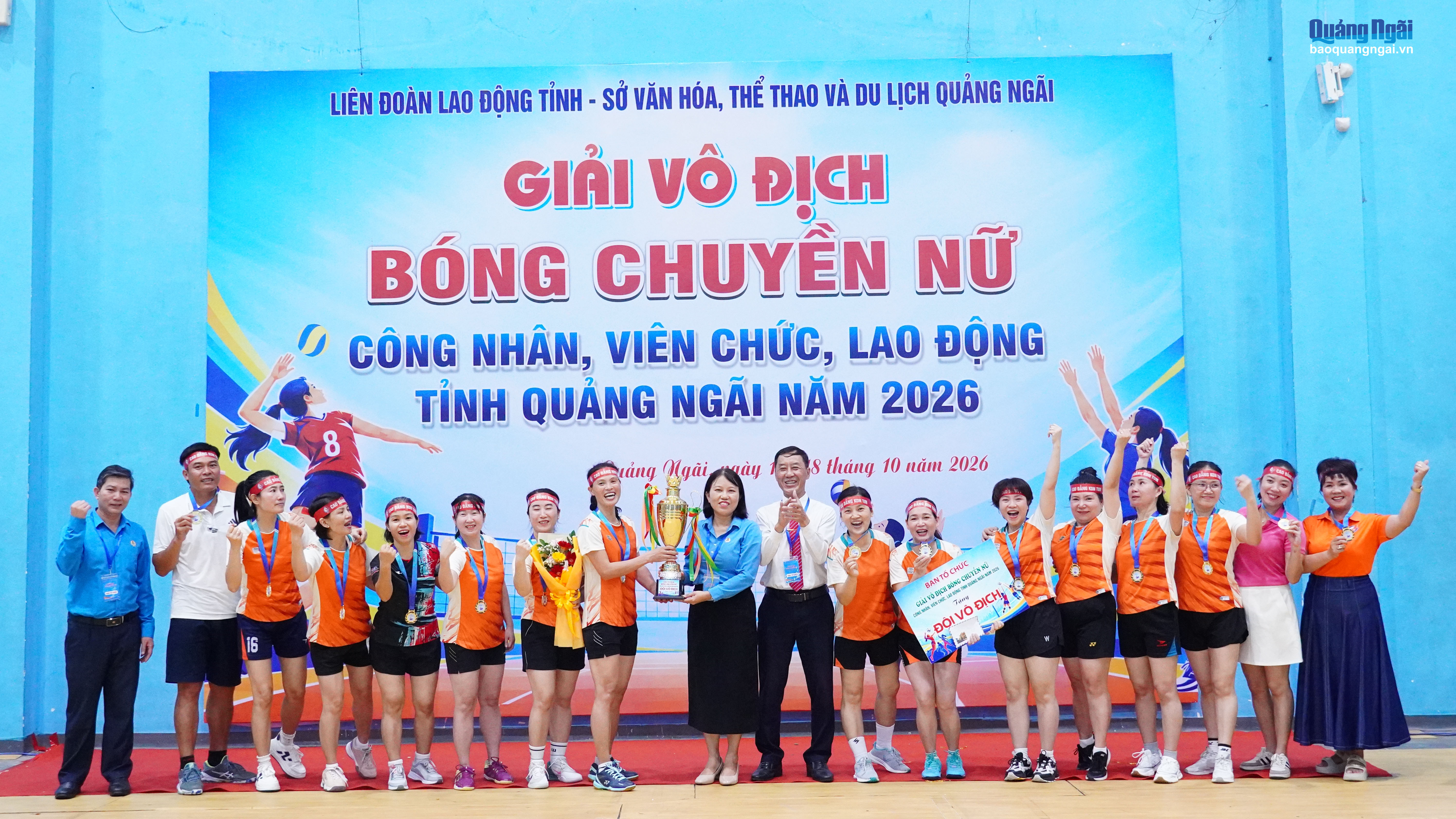 Công đoàn cơ sở Trường Cao đẳng Kon Tum đoạt ngôi vô địch.