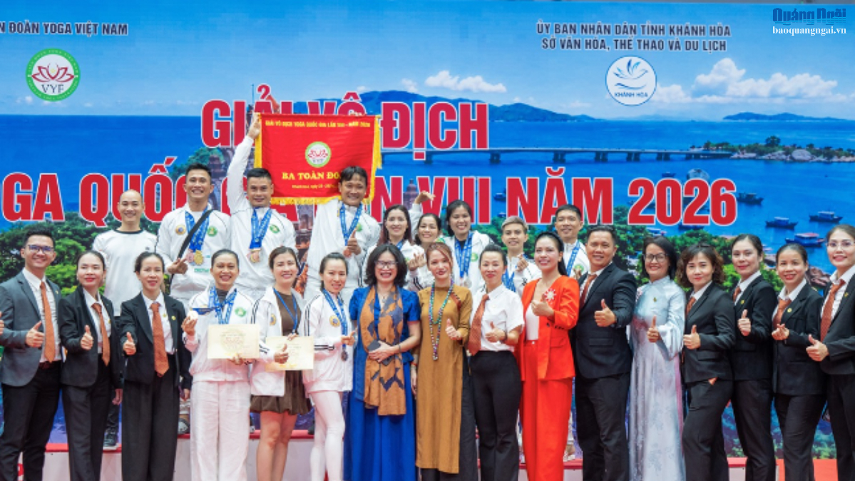 Quảng Ng&atilde;i gi&agrave;nh giải Ba to&agrave;n đo&agrave;n tại Giải v&ocirc; địch Yoga quốc gia