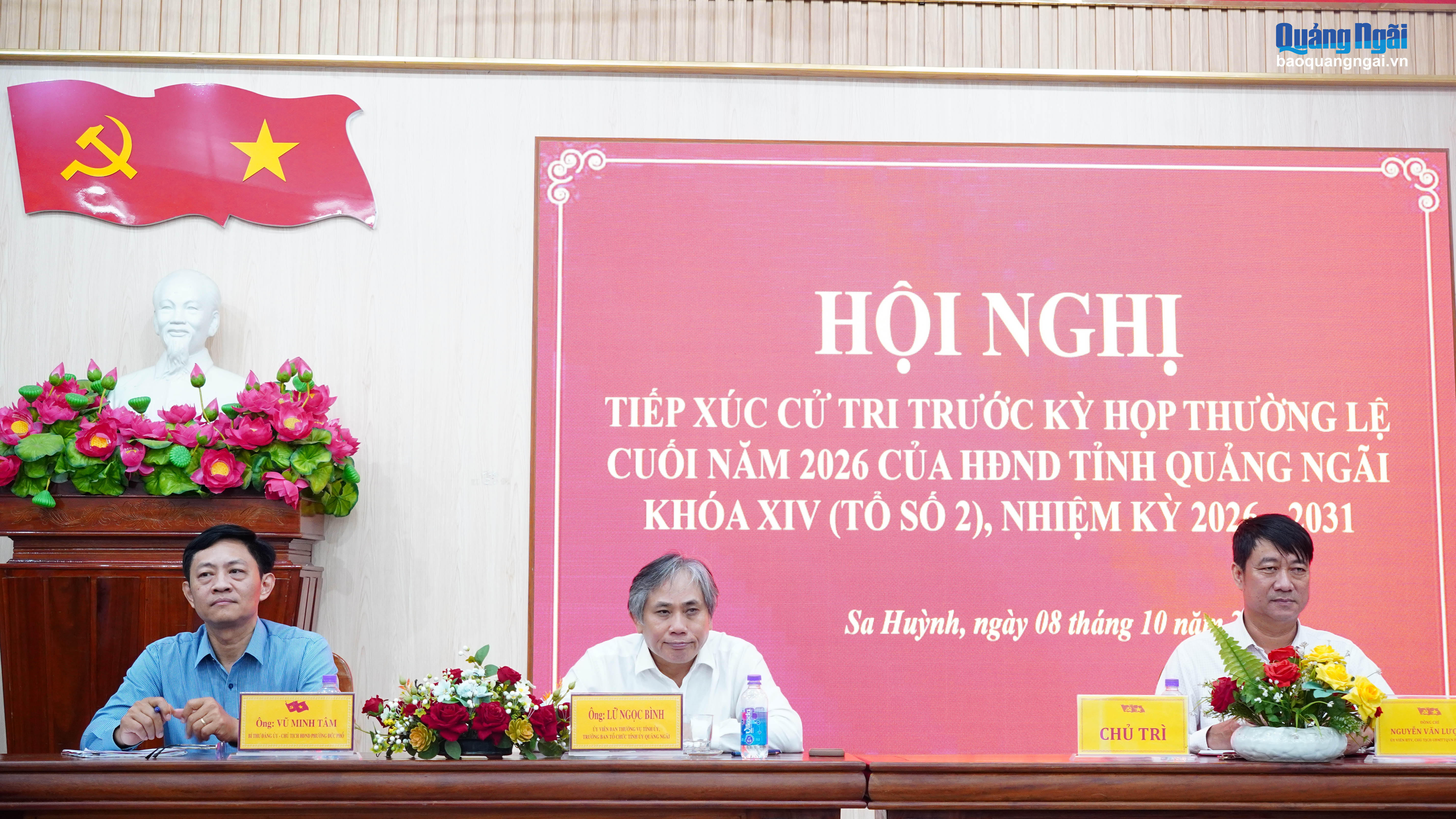 Tổ đại biểu số 2 HĐND tỉnh tiếp xúc cử tri tại phường Sa Huỳnh.